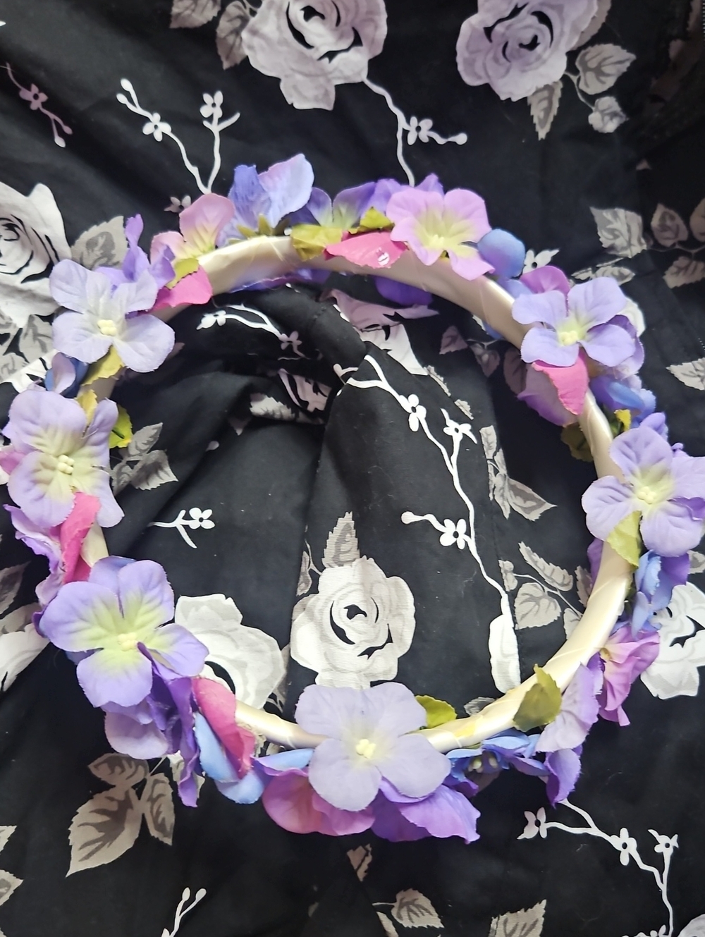 vtg Purple Flower Girl Bridal Party Festival Crown